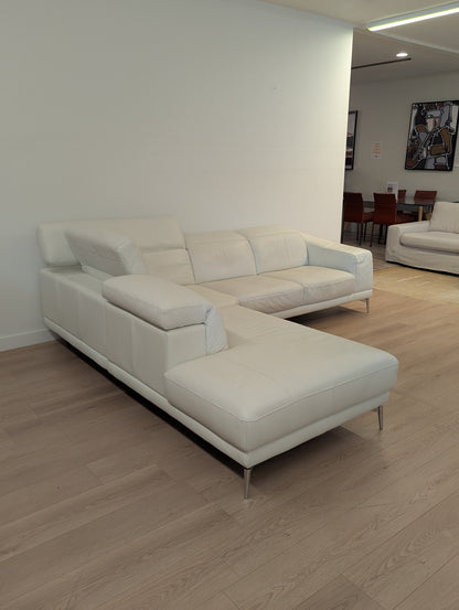 Natuzzi Italia Brooklyn Leather Sectional Sofa