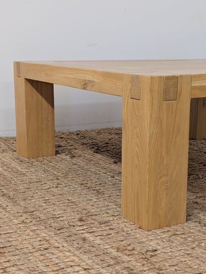 Crate and Barrel Shibola Utility Square Oak Coffee Table