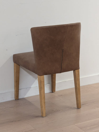 Muse & Merchant Fable Brown Faux Leather Dining Chairs (Set of 2)