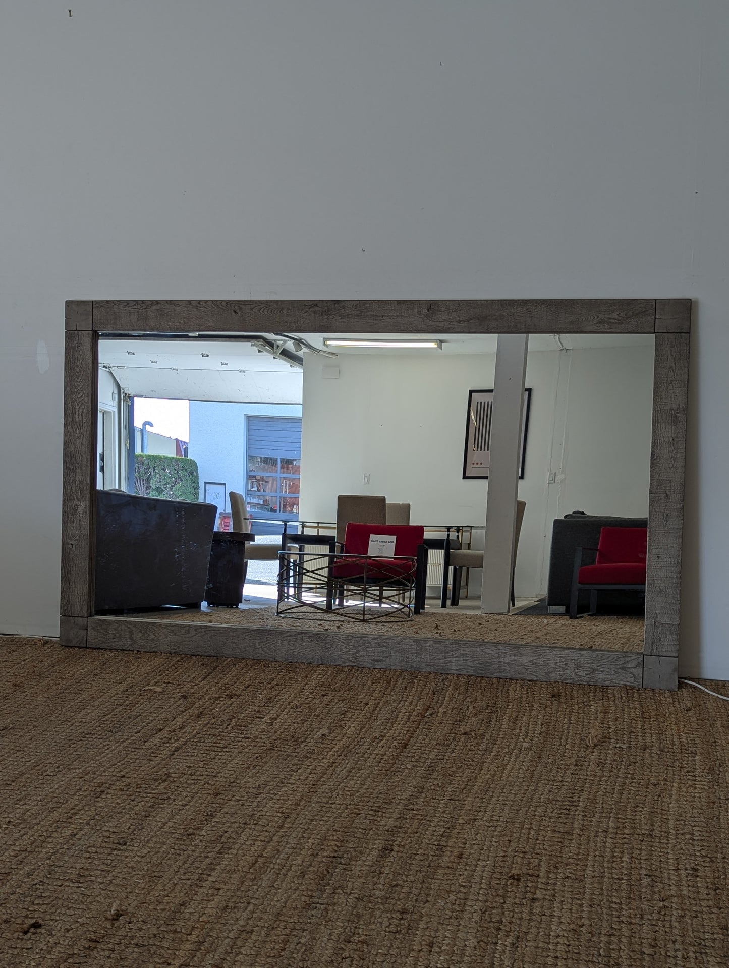 RH Russian Reclaimed Oak Mirror 55X96 Grey