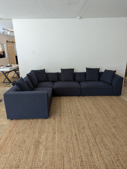 Large Blue Modern Sectional