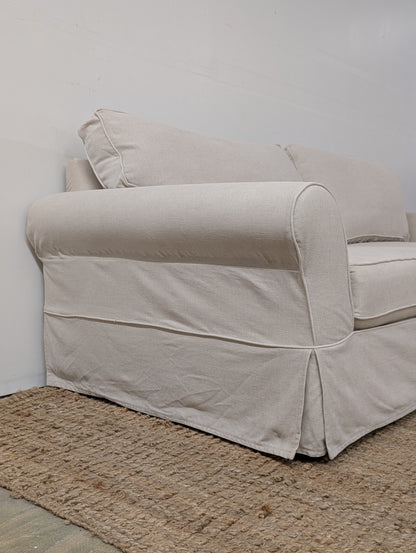 Pottery Barn Comfort Roll Arm Slipcovered Sofa