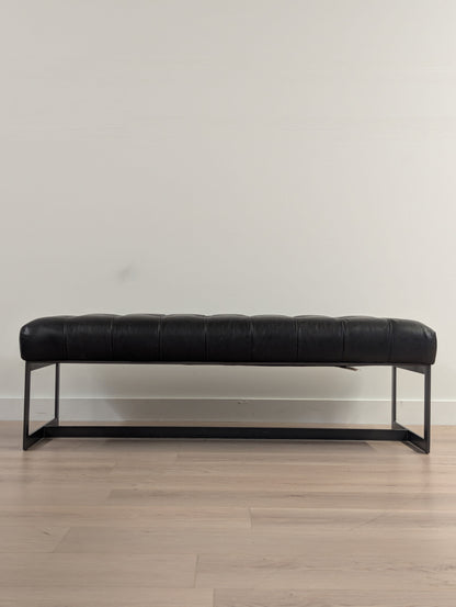 Moe's Wyatt Leather Bench