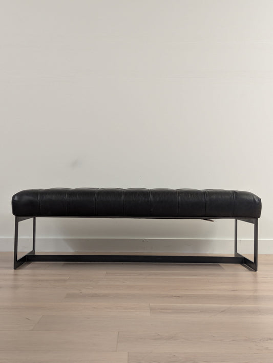 Moe's Wyatt Leather Bench