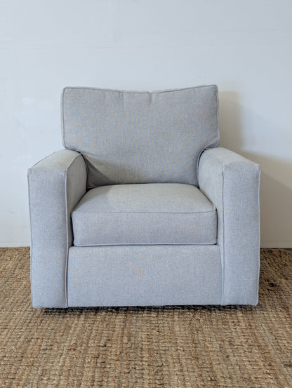 Pottery Barn Comfort Square Arm Swivel Chair