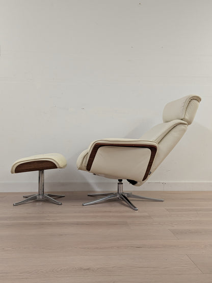 IMG Space 5400S Swivel Leather Recliner + Ottoman