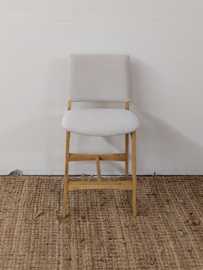 Article Nosh Counter Stool - Oak and Ratine Ivory