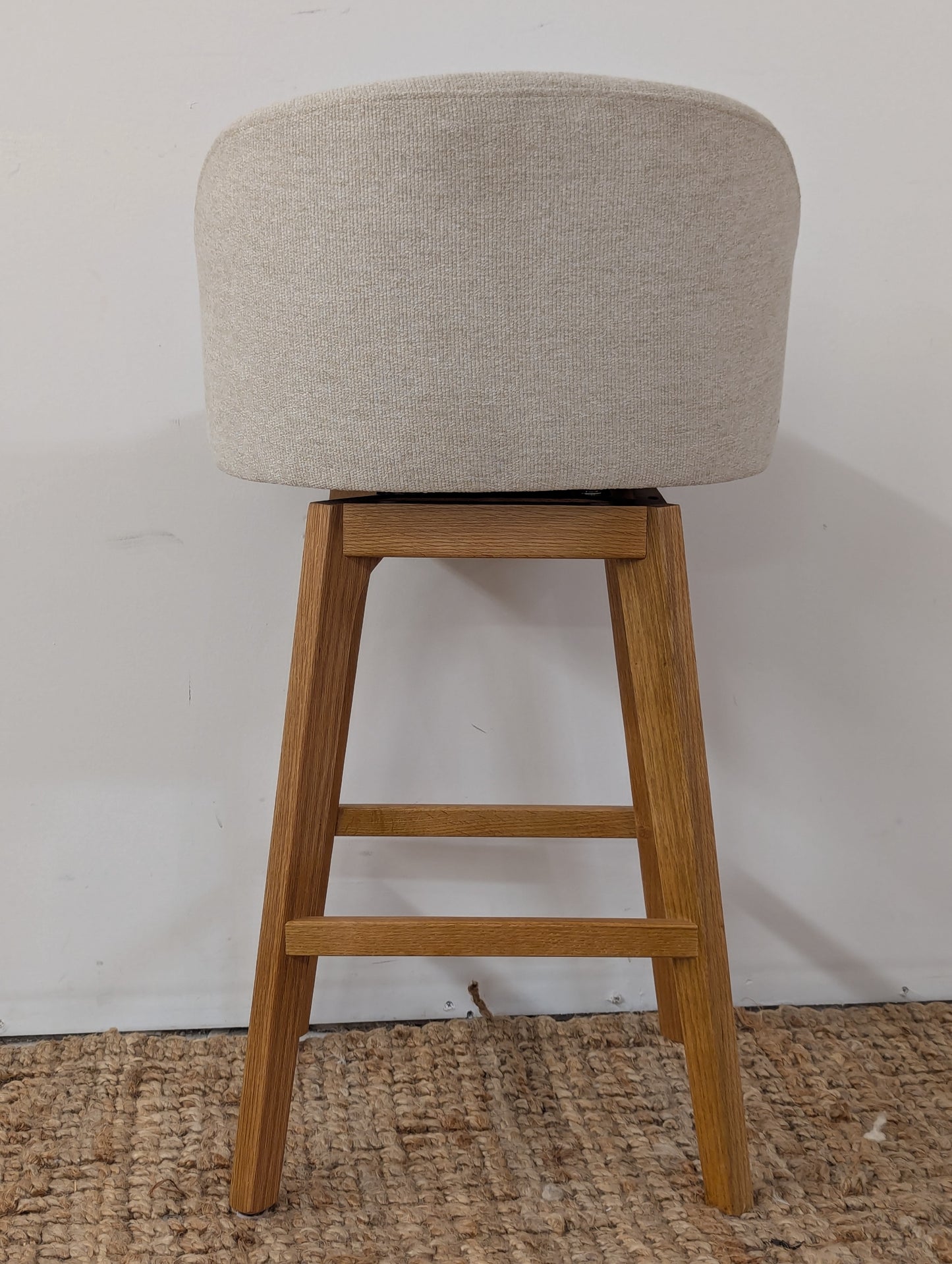 Article Alta Swivel Counter Stool - Oak and Camellia Ivory
