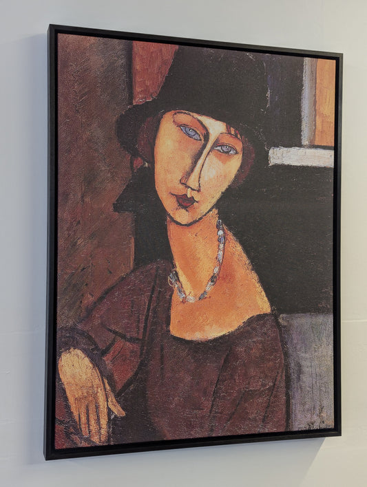 Jeanne Hebuterne With Hat and Necklace by Amedeo Modigliani