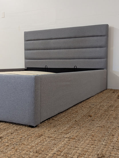 Dustin Storage Bed Greige Queen