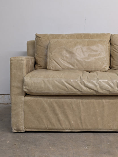 Belgian Track Arm Leather Sofa