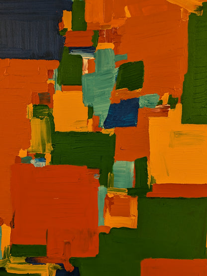 Tim Schouten Orange Seranade _ Original Signed Acrylic