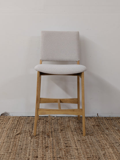 Article Nosh Counter Stool - Oak and Ratine Ivory