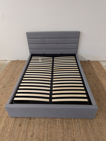 Dustin Storage Bed Greige Queen