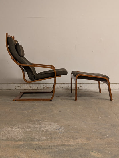 Poang Chair + Ottoman