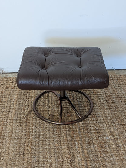 Vintage Ekornes Stressless Reclining Lounge Chair + Ottoman