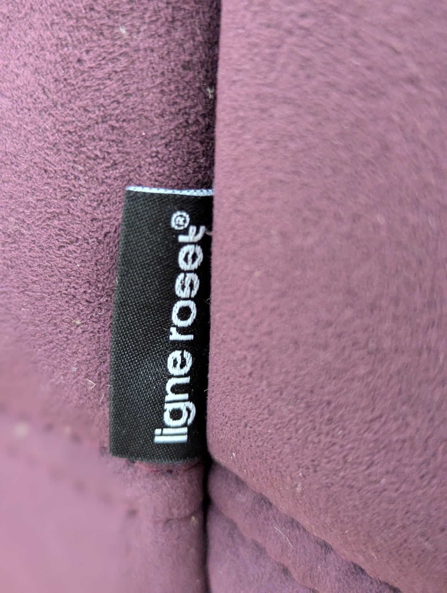 Ligne Roset Togo Aubergine Alcantara Loveseat and Sofa with Arms