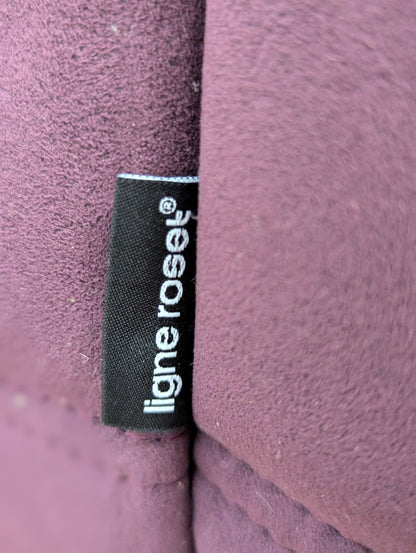 Ligne Roset Togo Aubergine Alcantara Loveseat and Sofa with Arms