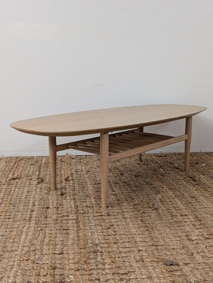 Article Lenia 53.5" Oval Coffee Table - White Oak