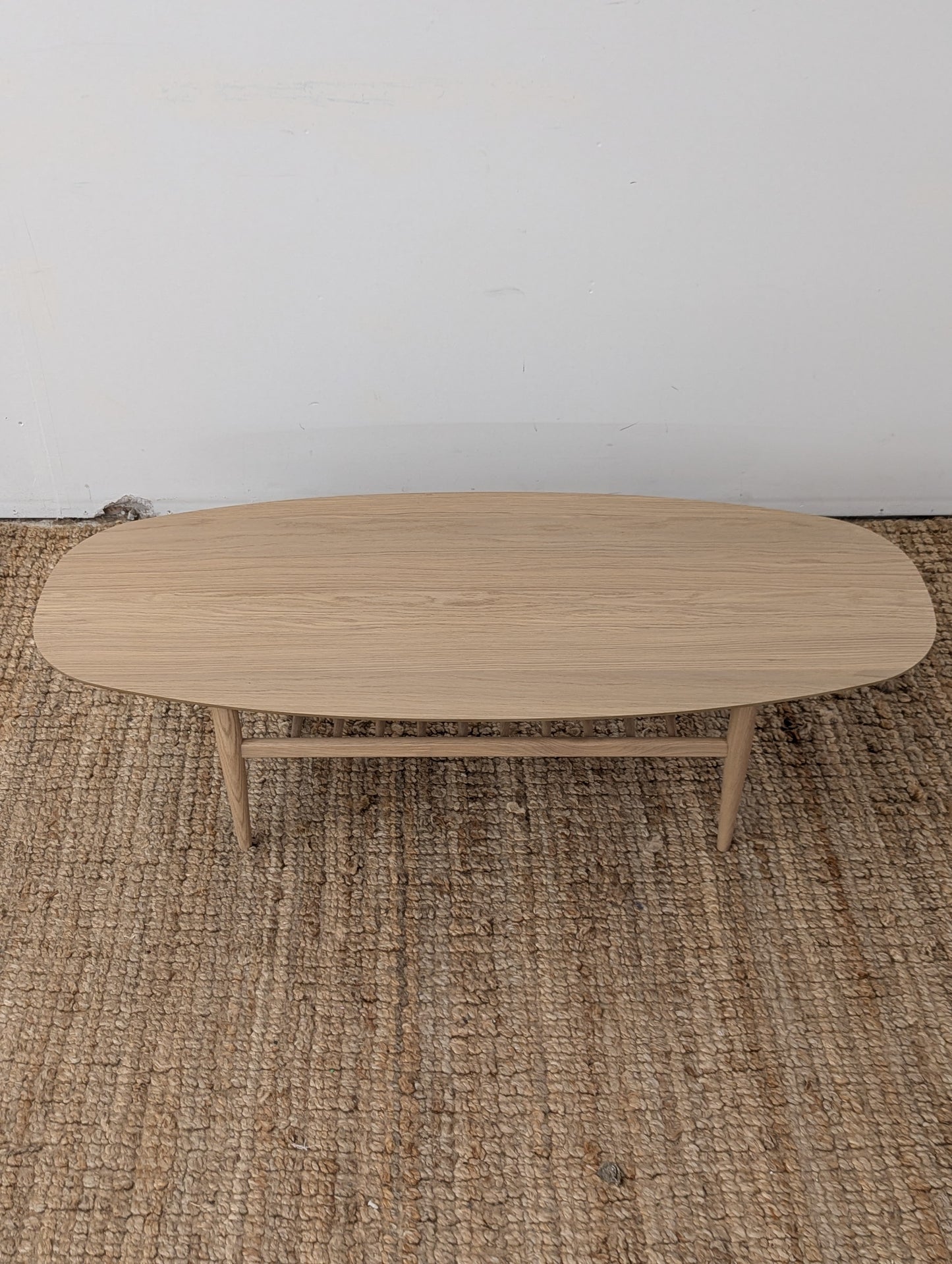 Article Lenia 53.5" Oval Coffee Table - White Oak