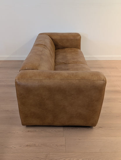Cigar Leather Style Sofa