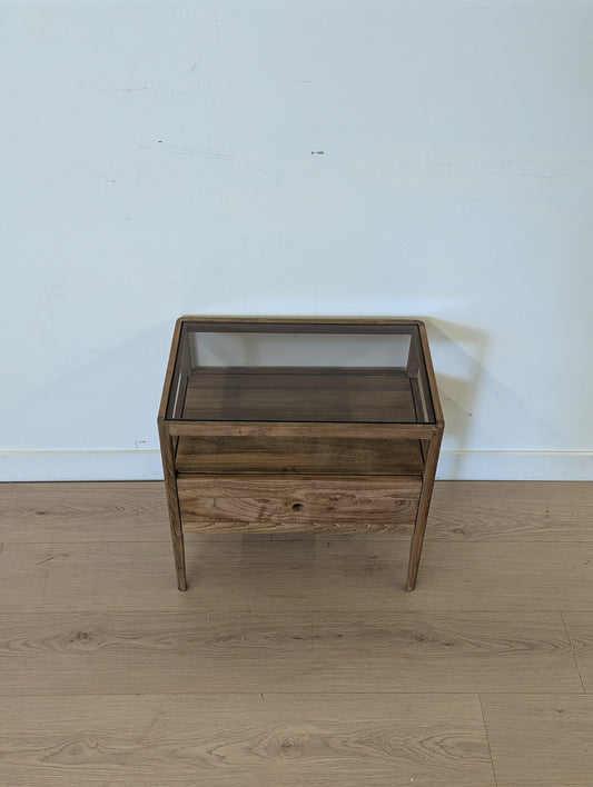 Ethnicraft Spindle Bedside Table with 1 Drawer - Reclaimed Teak