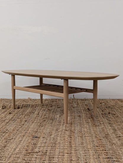 Article Lenia 53.5" Oval Coffee Table - White Oak