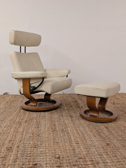 Stressless Taurus Reclining Chair and Ottoman