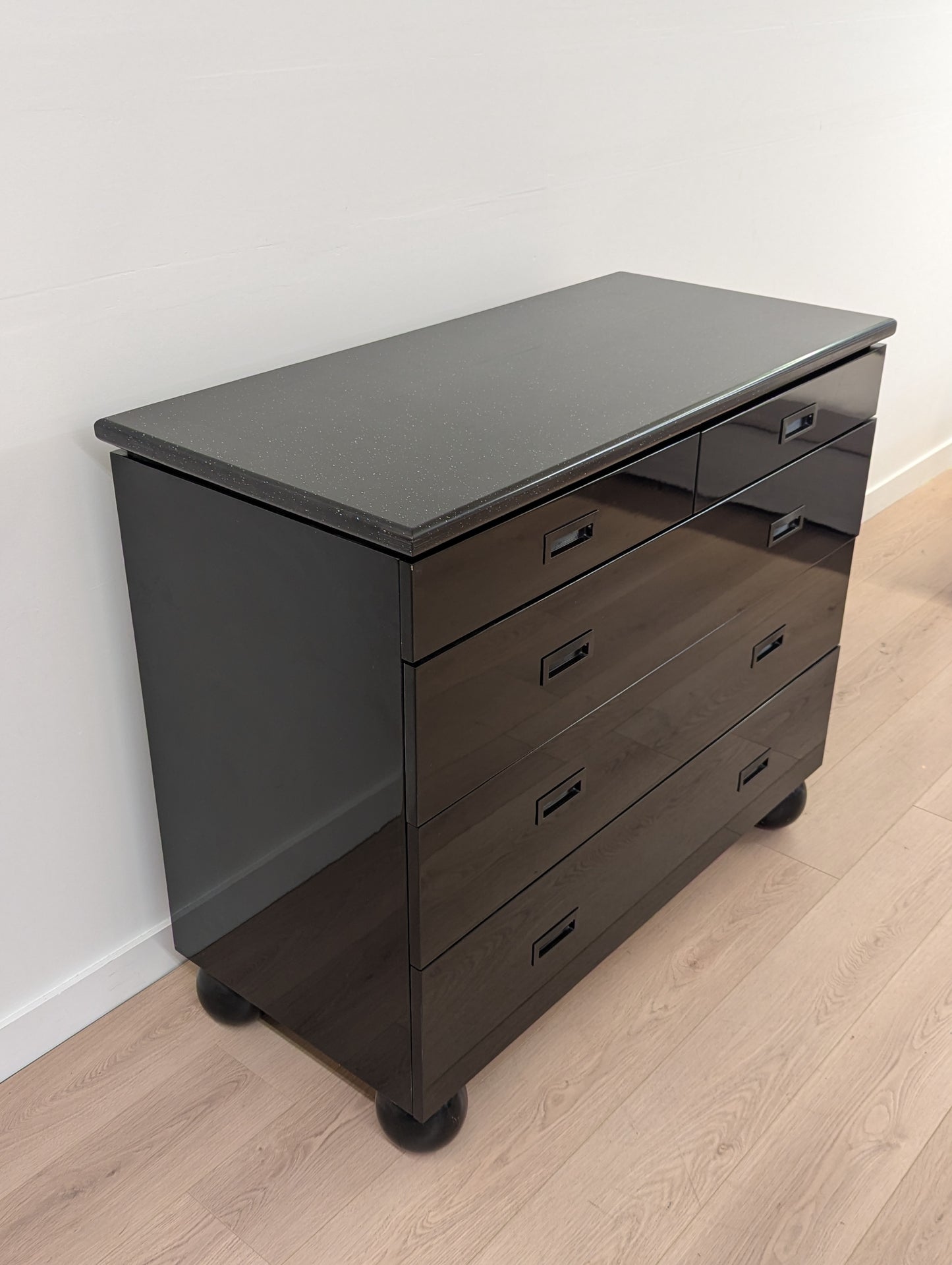 Black Marble Top Dovetail Dresser