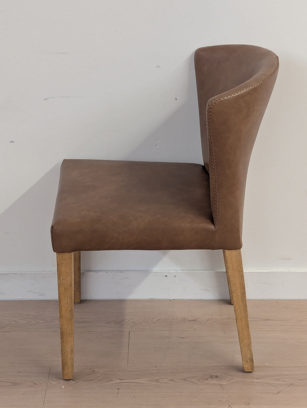 Muse & Merchant Fable Brown Faux Leather Dining Chairs (Set of 2)