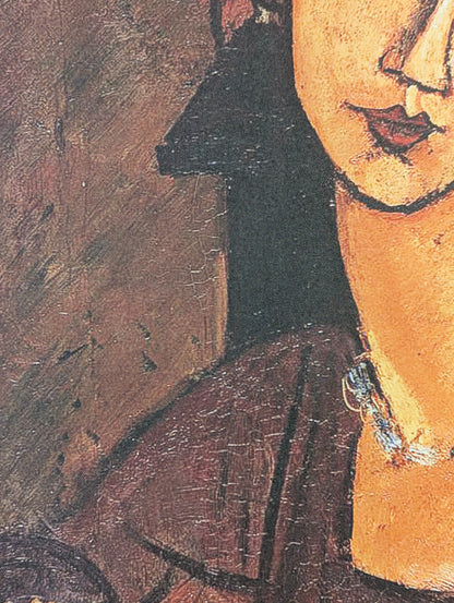 Jeanne Hebuterne With Hat and Necklace by Amedeo Modigliani