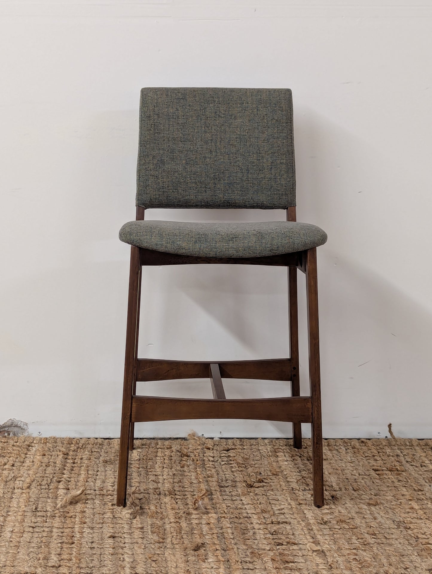 Article Nosh Counter Stool - Walnut and Hemock Green