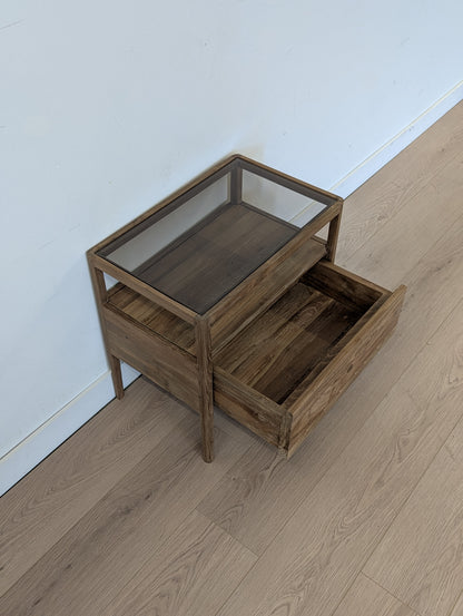 Ethnicraft Spindle Bedside Table with 1 Drawer - Reclaimed Teak