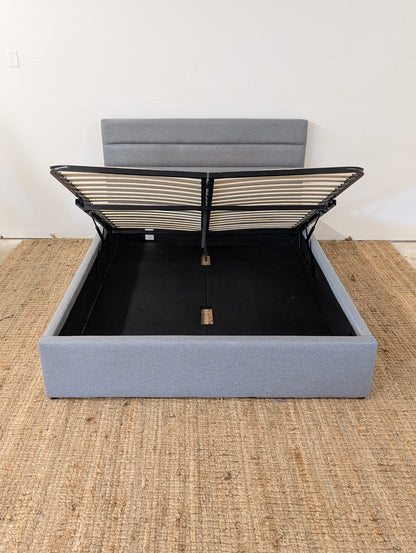 Dustin Storage Bed Greige Queen