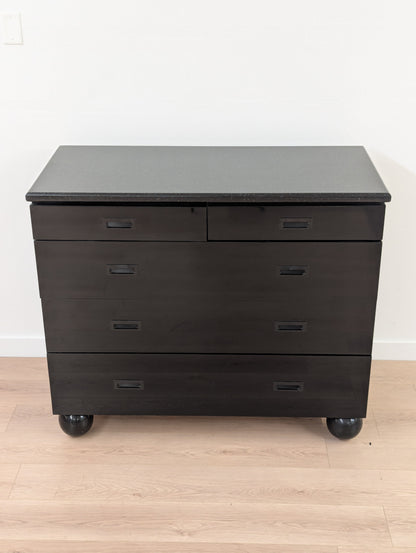 Black Marble Top Dovetail Dresser