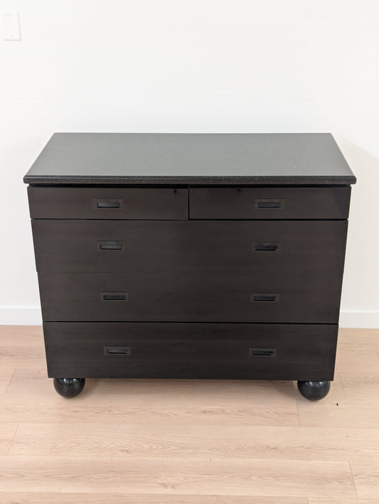 Black Marble Top Dovetail Dresser