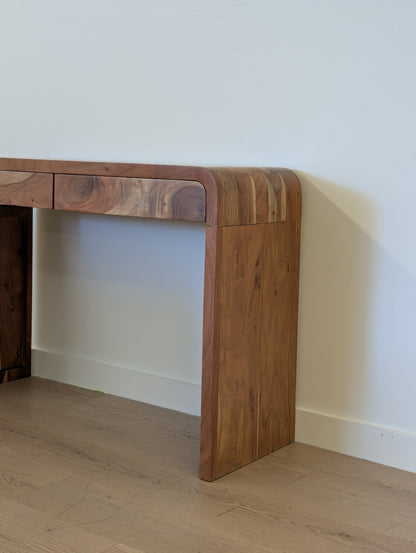 Mango Wood Console Table with 2 Drawers