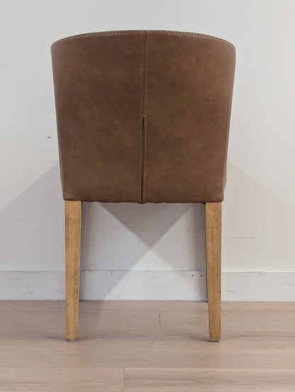 Muse & Merchant Fable Brown Faux Leather Dining Chairs (Set of 2)