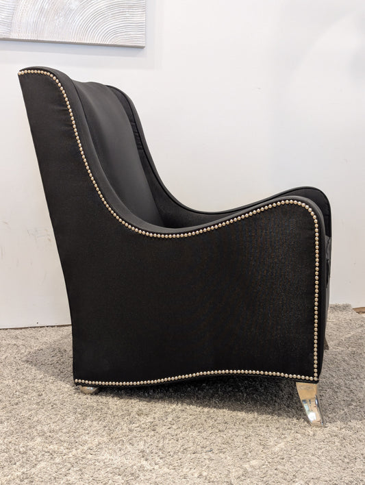 Caracole Studded Black Chair