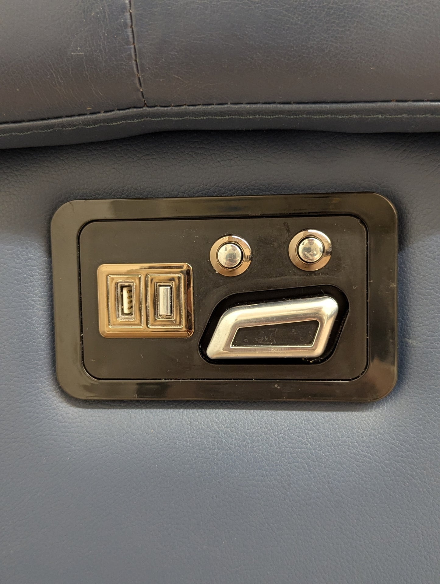 Amax Houston Power Reclining Leather Couch