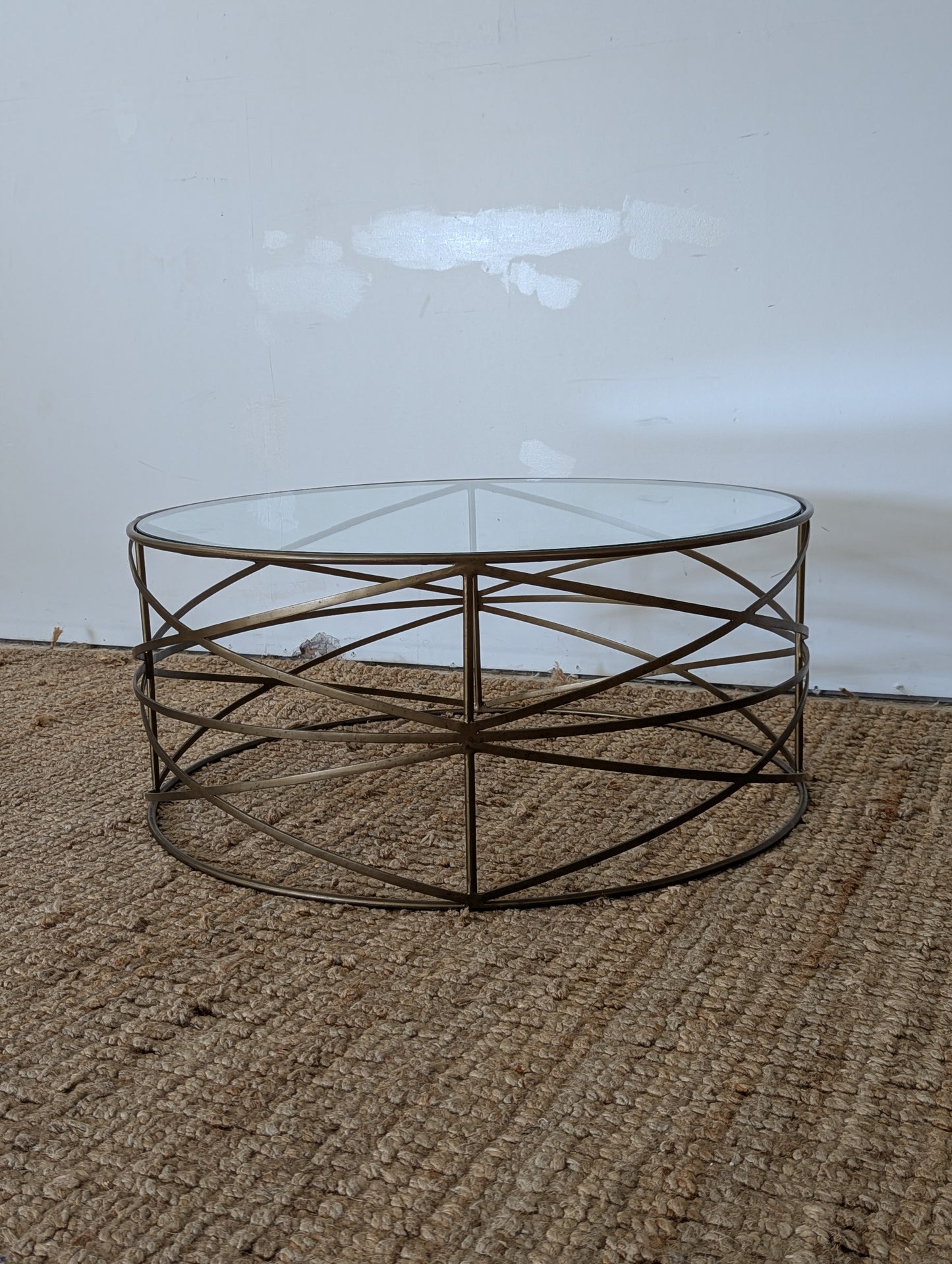 West Elm Sculptural Brass Coffee Table