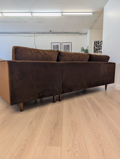 Article Sven 100" Tufted Velvet Right Sectional