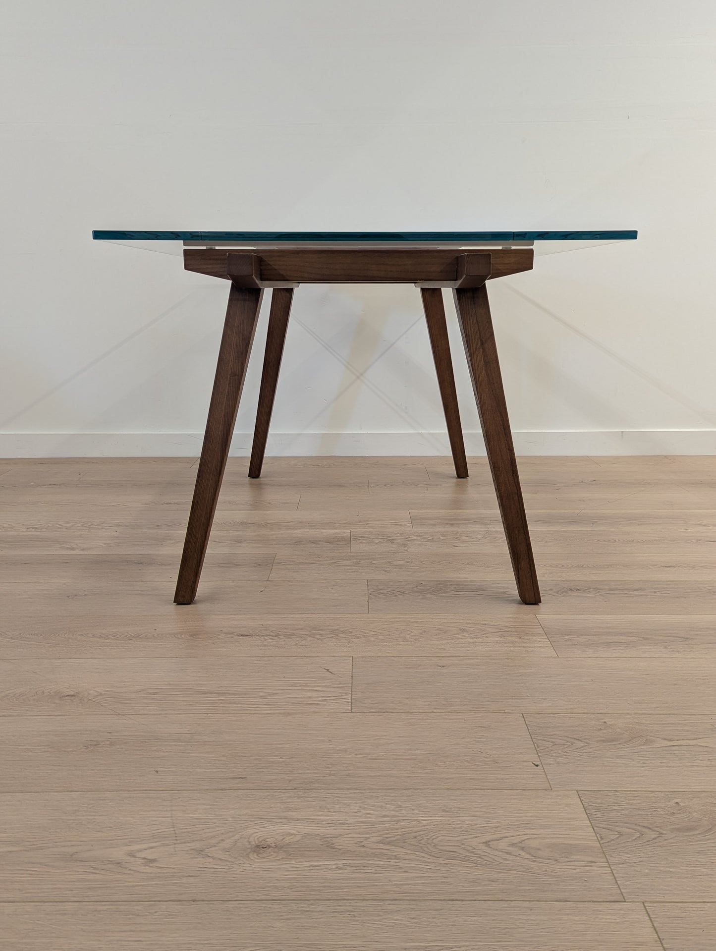 Glass and Wood Dining Table