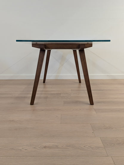 Glass and Wood Dining Table