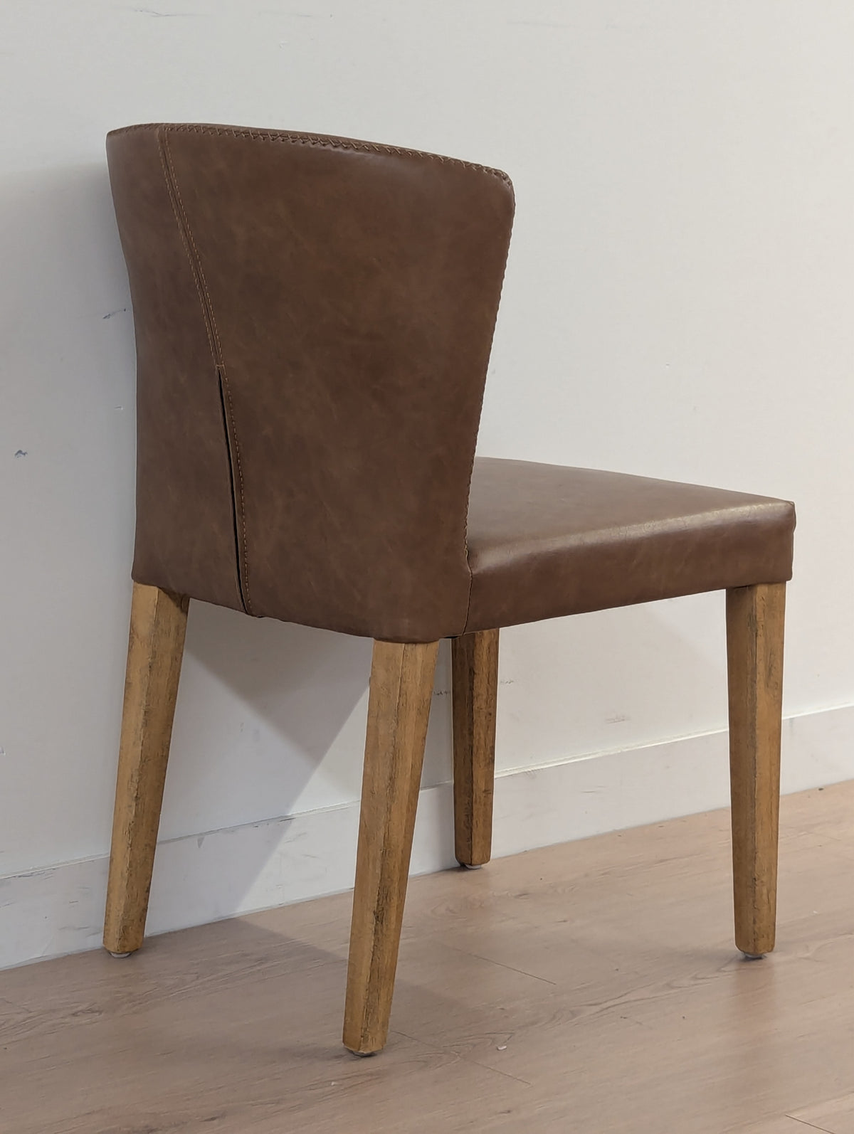 Muse & Merchant Fable Brown Faux Leather Dining Chairs (Set of 2)