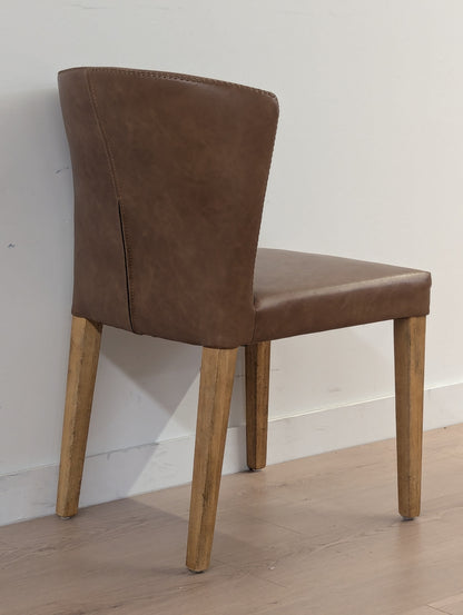 Muse & Merchant Fable Brown Faux Leather Dining Chairs (Set of 2)