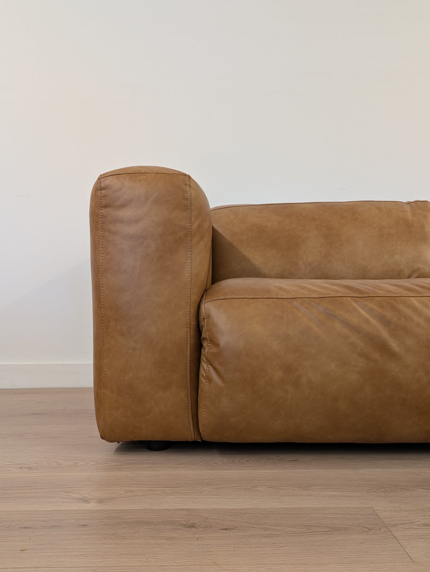 Cigar Leather Style Sofa