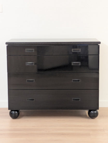 Black Marble Top Dovetail Dresser