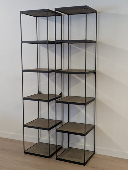 RH Reclaimed Russian Oak Parquet Bookshelf (2 Available)