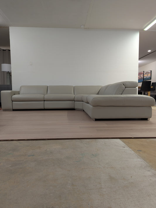 Incanto Zatel Power Reclining Leather Sectional